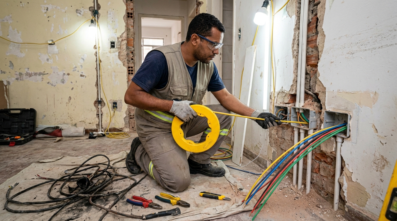 Troca de fiacao eletrica profissional em Palmas‑TO